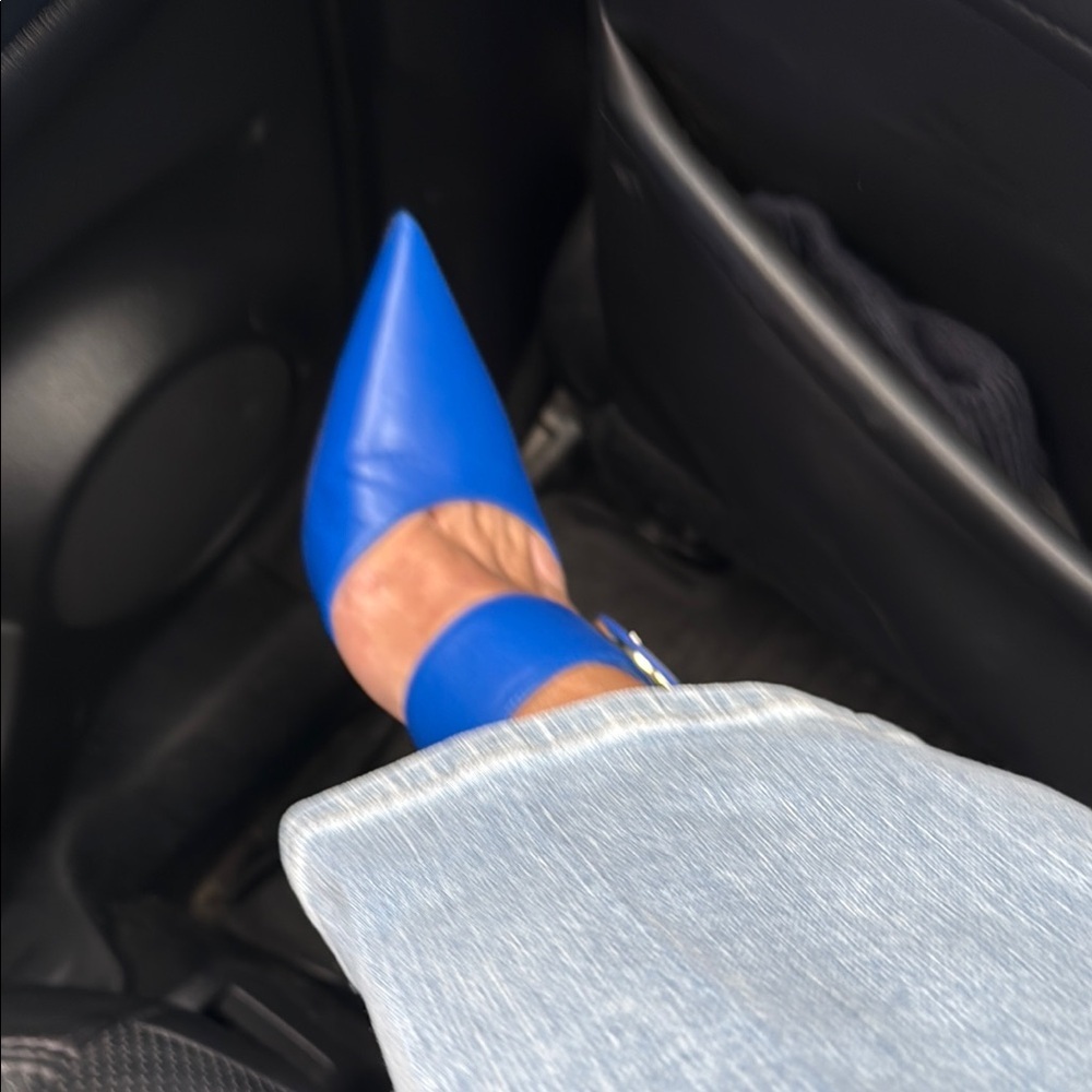 Jimmy Choo Vibrant Blue Pointed Toe Heels